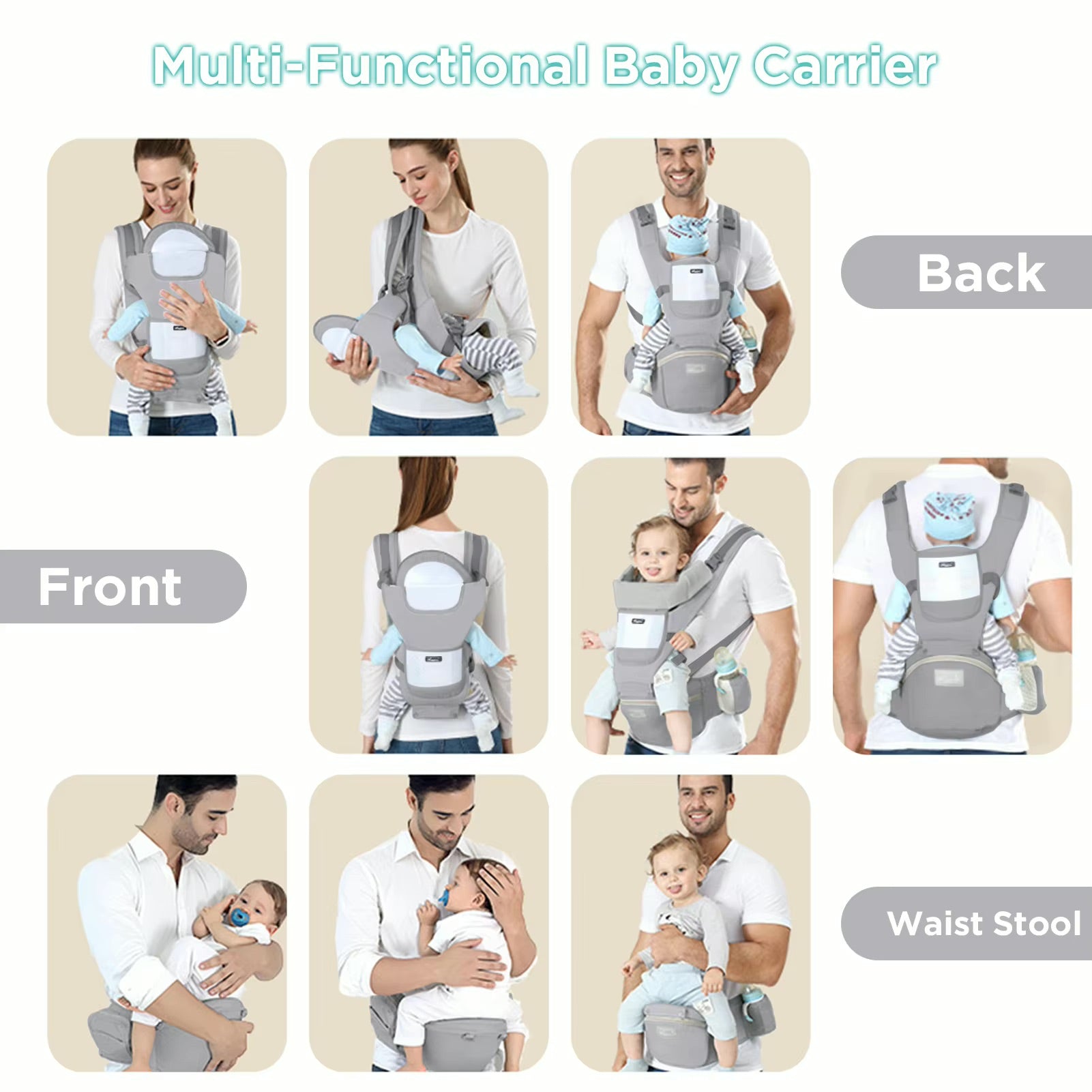 4-in-1 Baby Comfort Waist Stool Carrier - Nehepha Baby