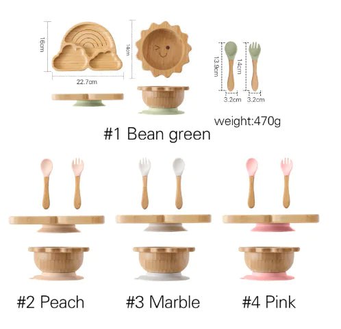 Nordic Style Baby Bamboo Tableware - Nehepha Baby